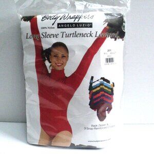 Body Wrappers Turtleneck Leotard Adult Size M Royal Blue #201 Dance Cheer NEW